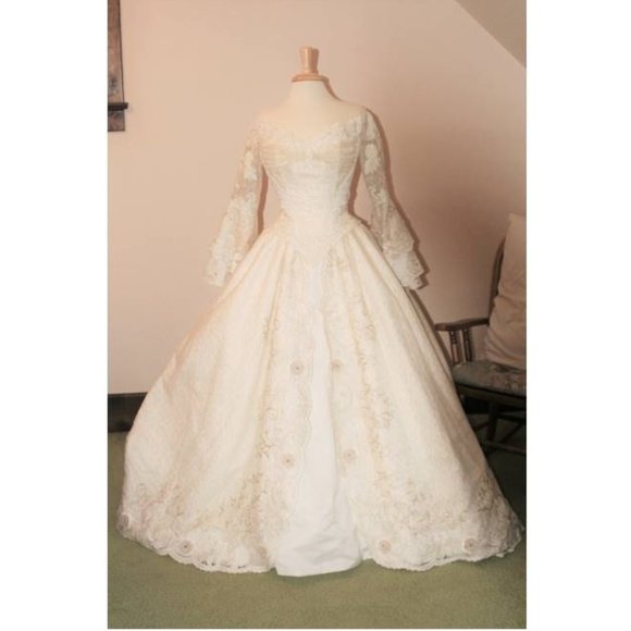 Forever Yours Dresses & Skirts - Stunning Gold/Ivory Ball Gown & Veil-Reduced $120!